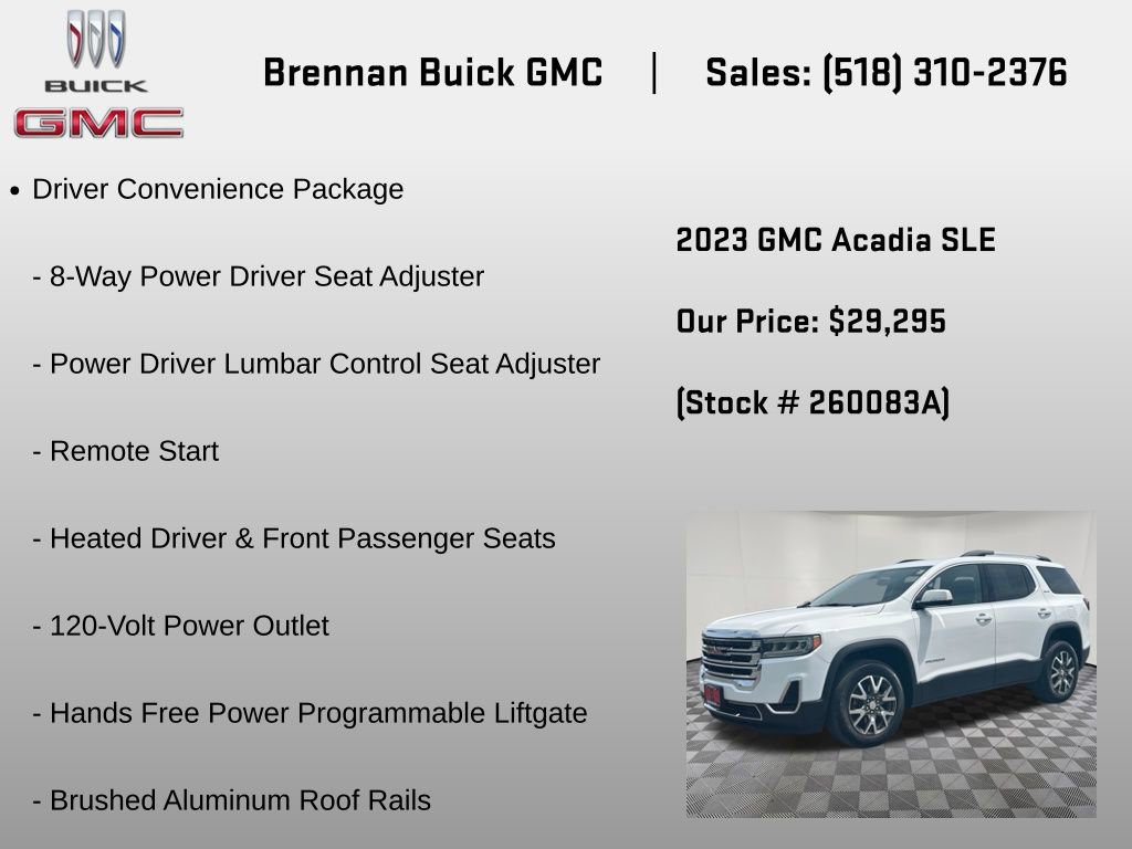 Used 2023 GMC Acadia SLE w/ Driver Convenience Package AWD/4WD image 6