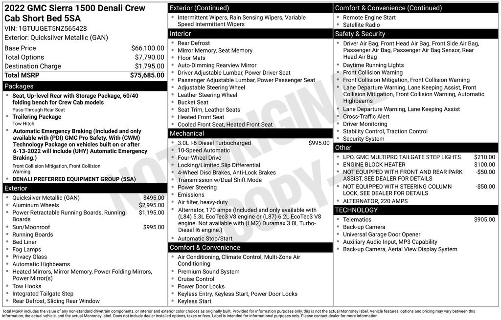 Used 2022 GMC Sierra 1500 Denali AWD/4WD image 4