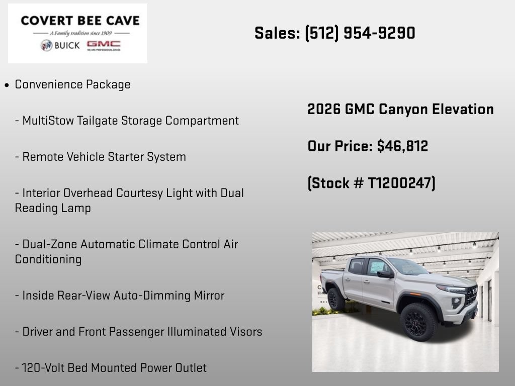 New 2026 GMC Canyon Elevation w/ Convenience Package AWD/4WD image 12