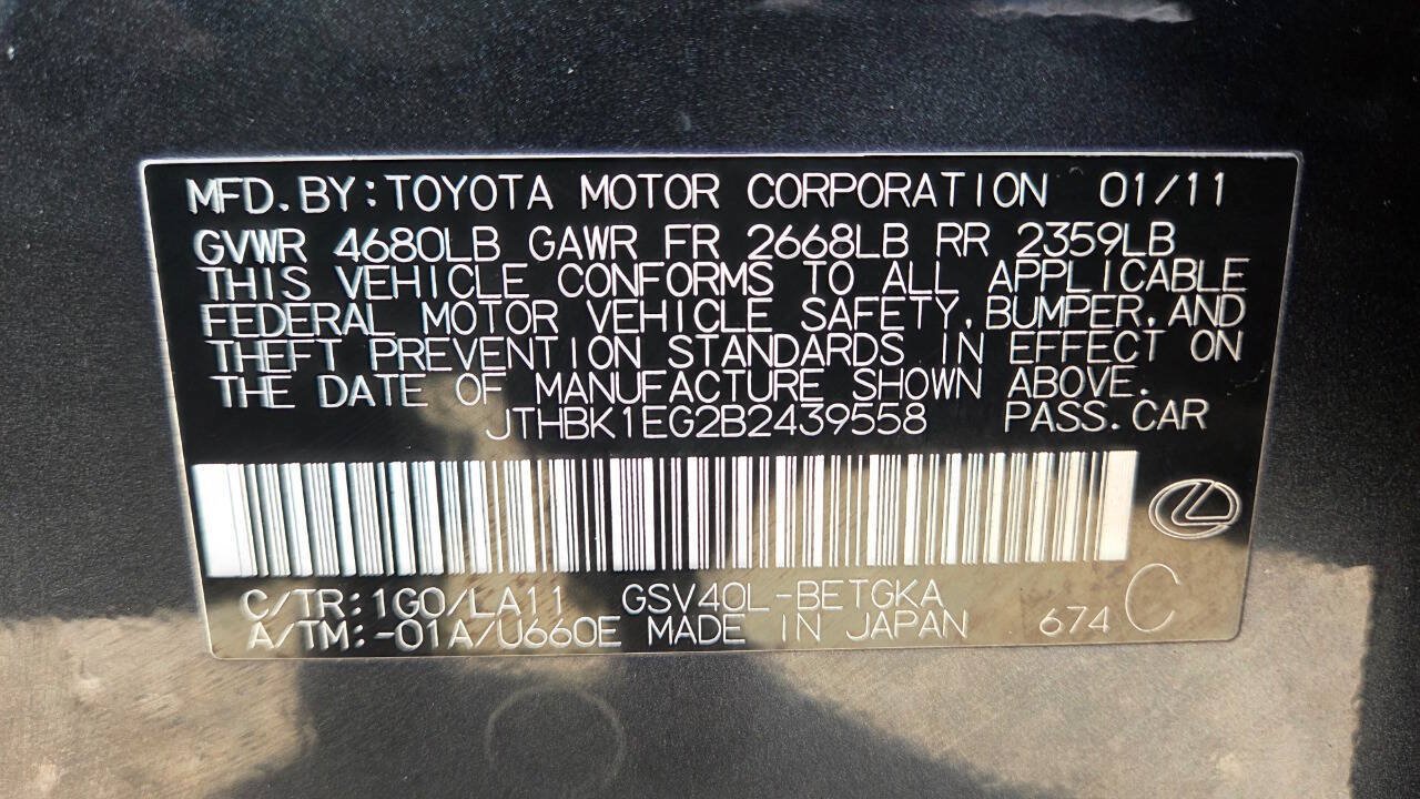 Used 2011 Lexus ES 350 w/ Preferred Accessory Package FWD image 43