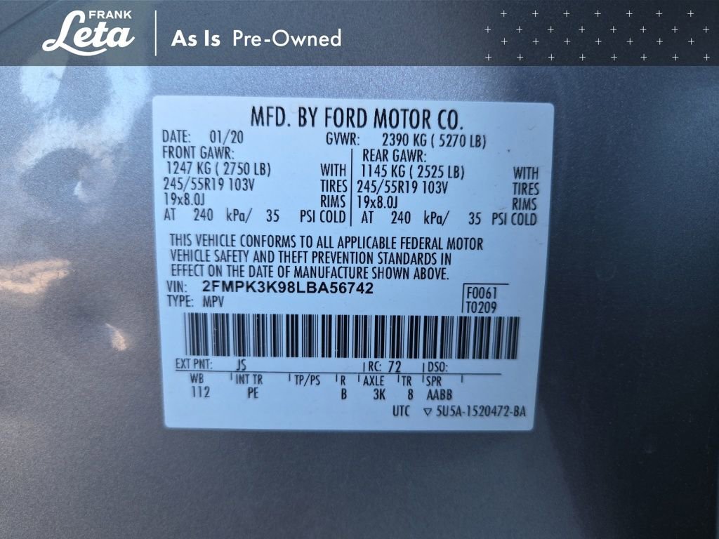 Used 2020 Ford Edge Titanium w/ Equipment Group 301A image 35