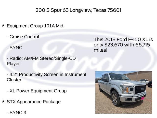Used 2018 Ford F150 XL w/ Equipment Group 101A Mid RWD image 5
