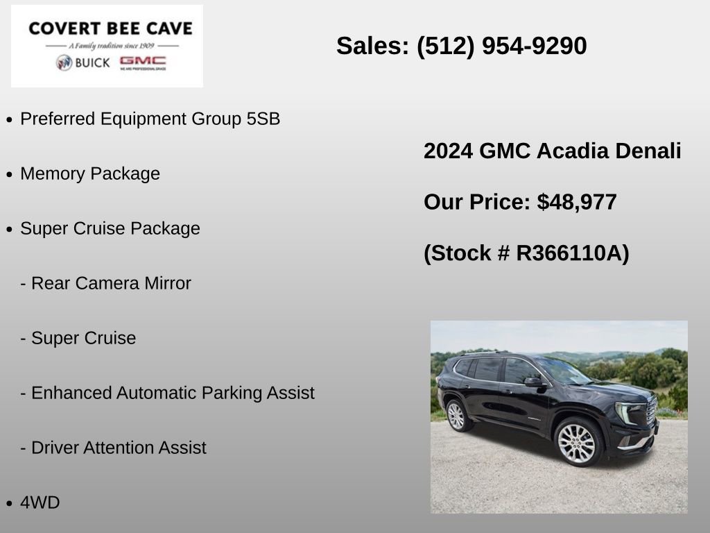 Used 2024 GMC Acadia Denali w/ Super Cruise Package AWD/4WD image 6