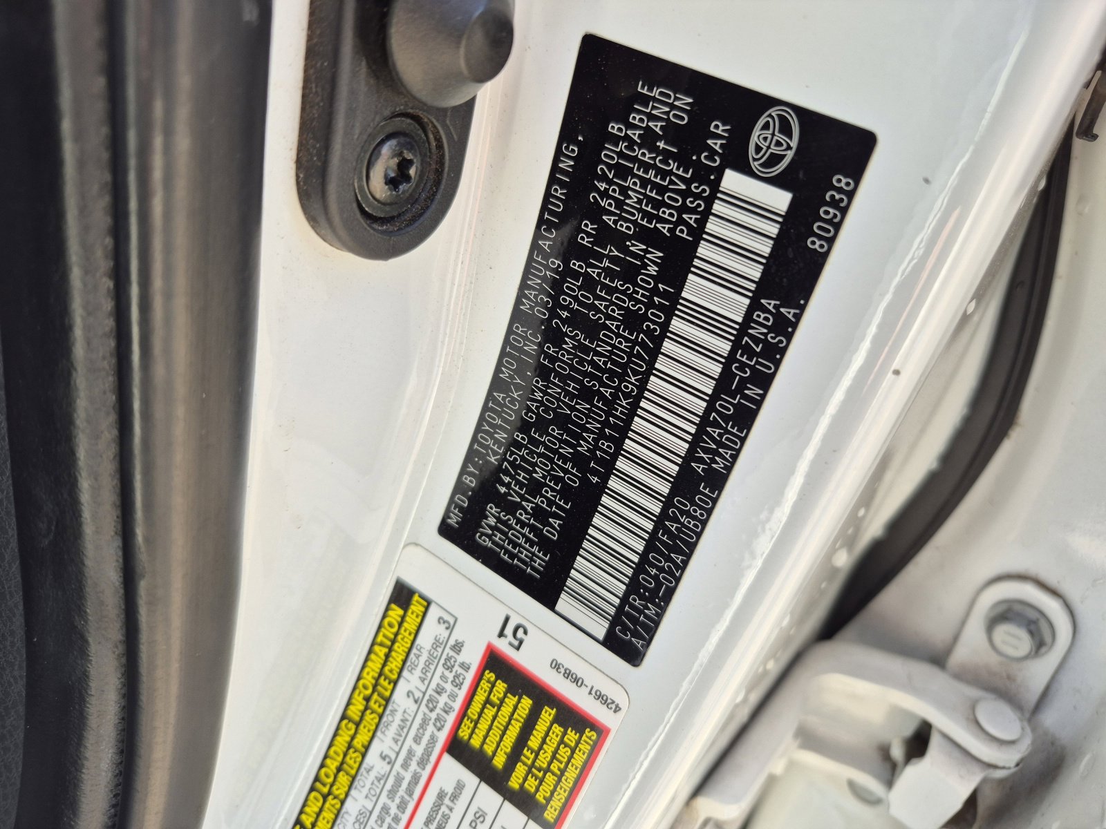 Used 2019 Toyota Camry LE FWD image 25