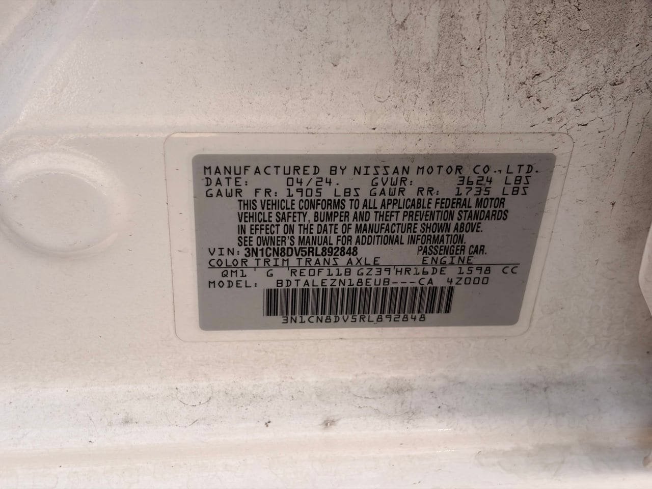 Used 2024 Nissan Versa S FWD image 10