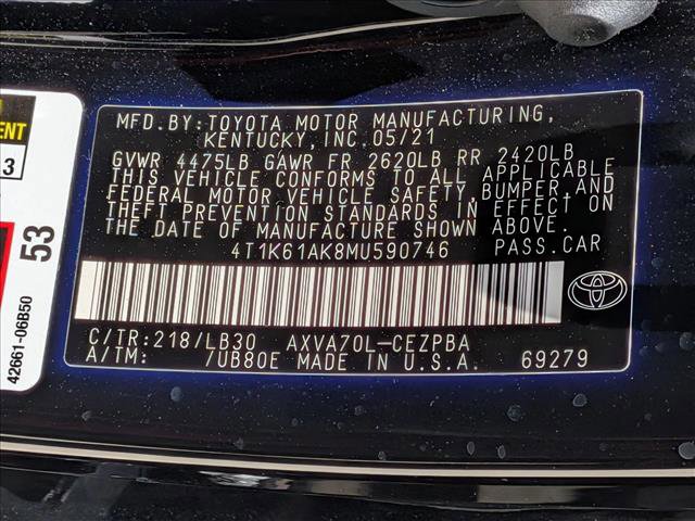Certified 2021 Toyota Camry XSE w/ Navigation Package FWD image 24