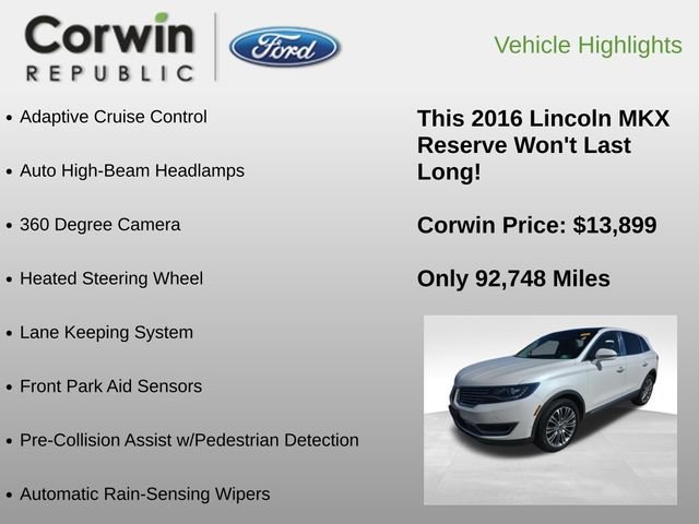 Used 2016 Lincoln MKX Reserve w/ Technology Package image 17