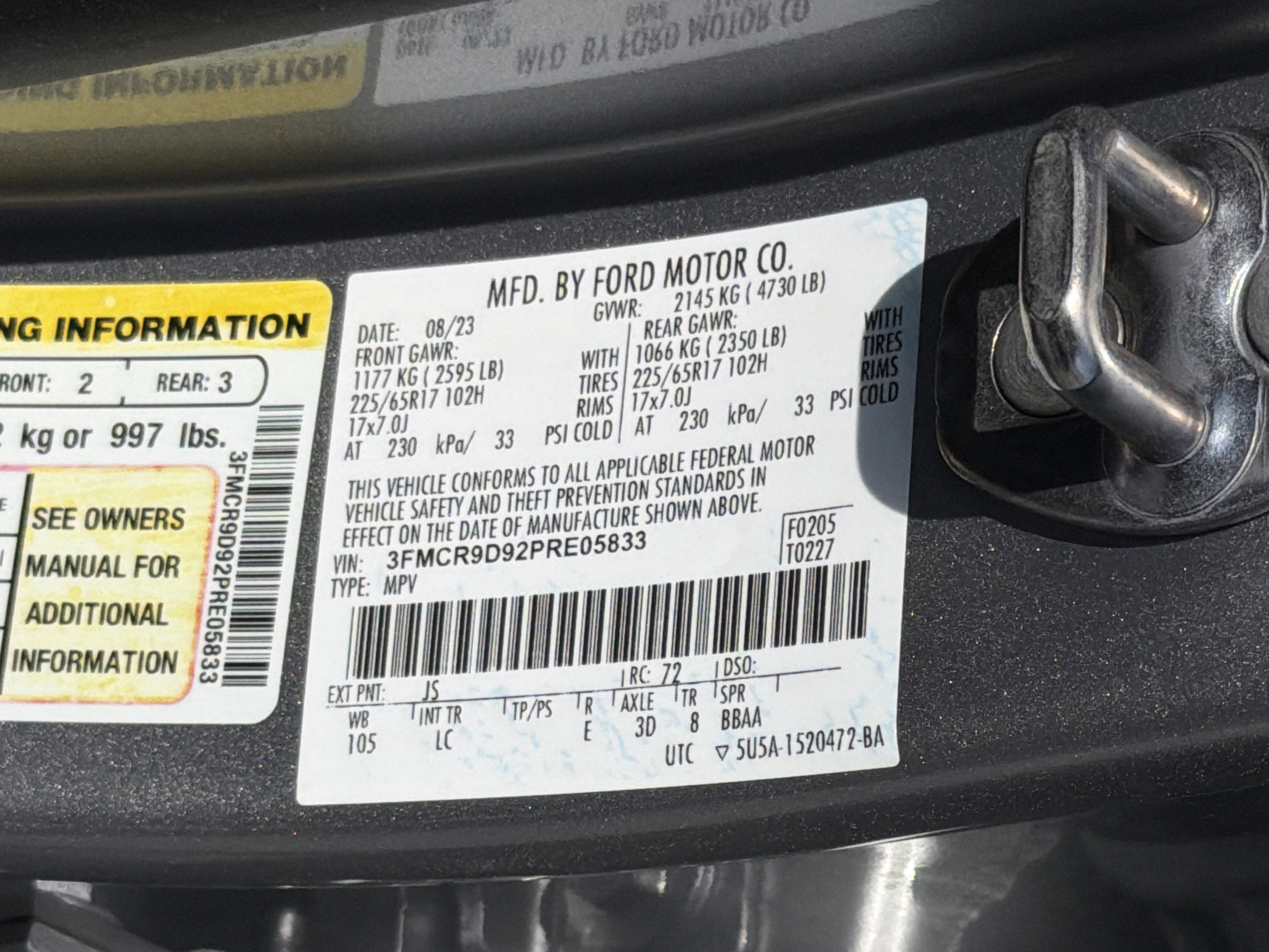 Used 2023 Ford Bronco Sport Badlands AWD/4WD image 33