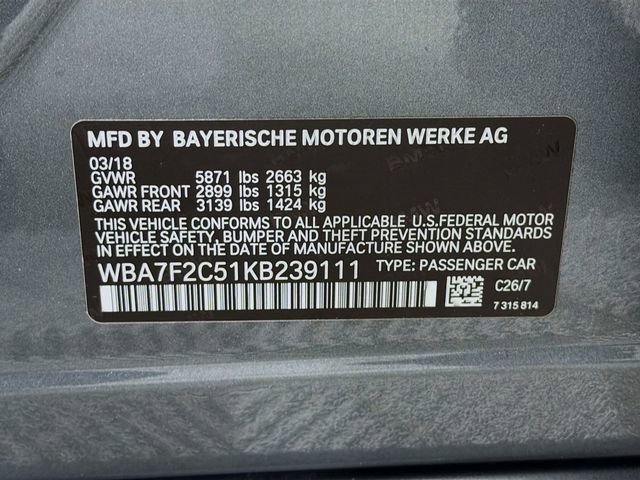 Used 2019 BMW 750i xDrive w/ Executive Package AWD/4WD image 34