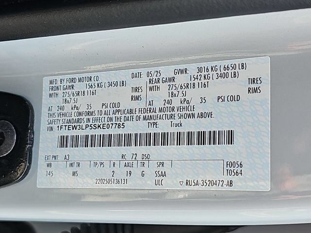 Certified 2025 Ford F150 XLT w/ Equipment Group 301A Standard AWD/4WD image 36
