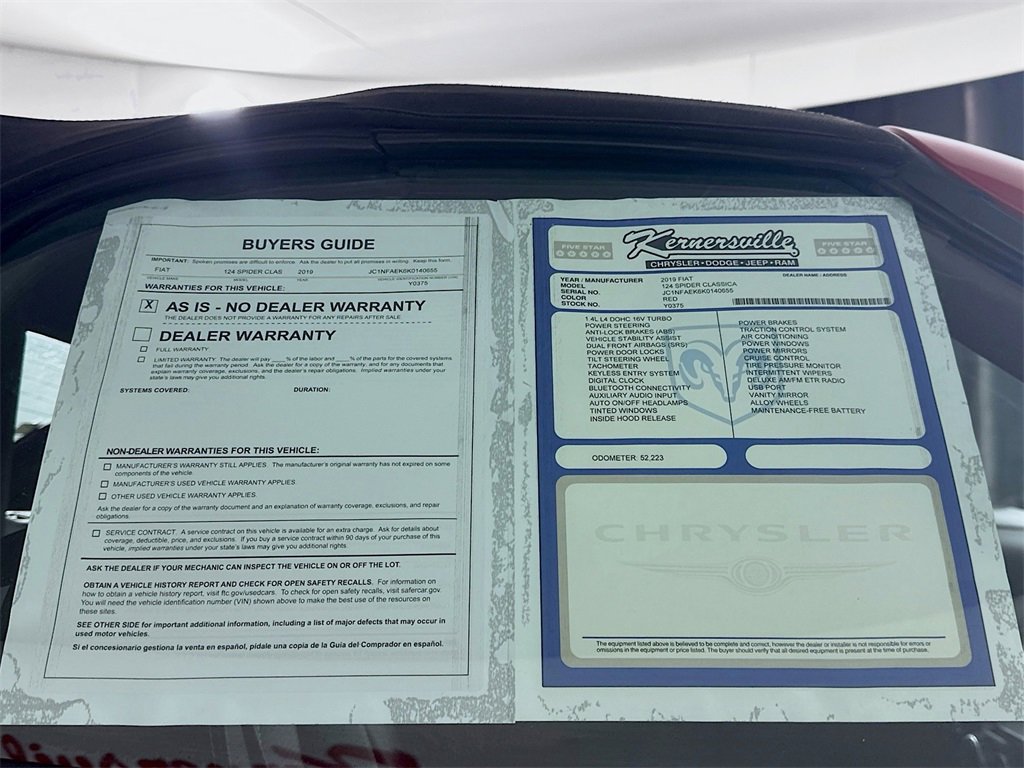 Used 2019 FIAT 124 Spider Classica image 35