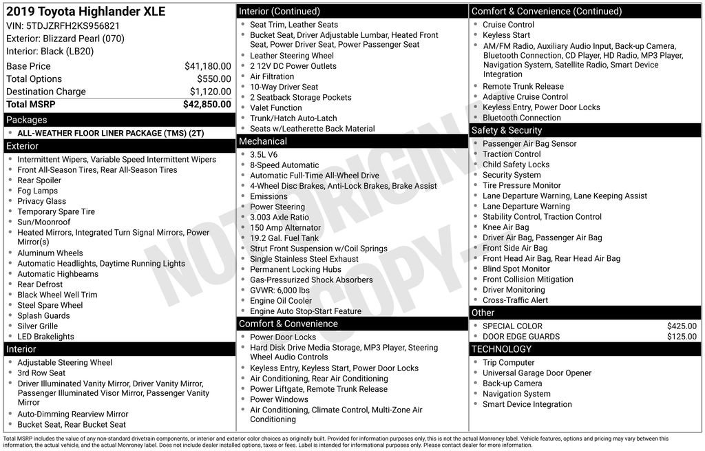 Used 2019 Toyota Highlander XLE image 34