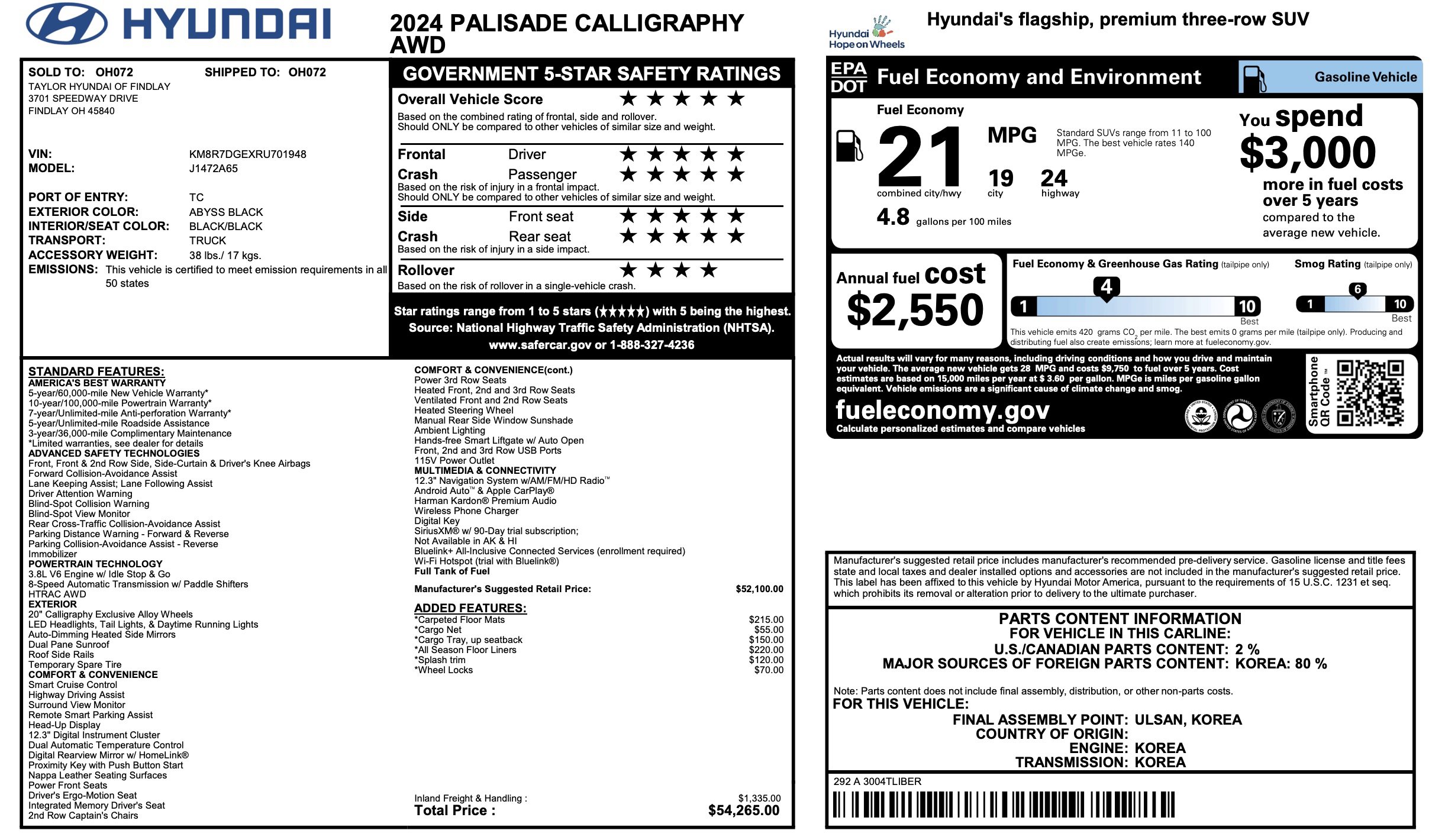 Used 2024 Hyundai Palisade Calligraphy image 5