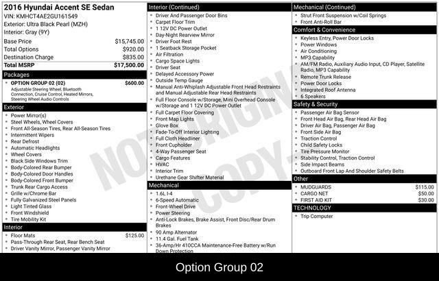 Used 2016 Hyundai Accent SE w/ Option Group 02 FWD image 2