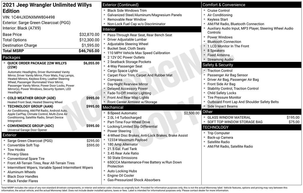 Used 2021 Jeep Wrangler Unlimited Sport image 15