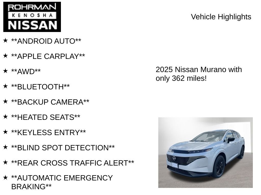 New 2025 Nissan Murano SV image 7