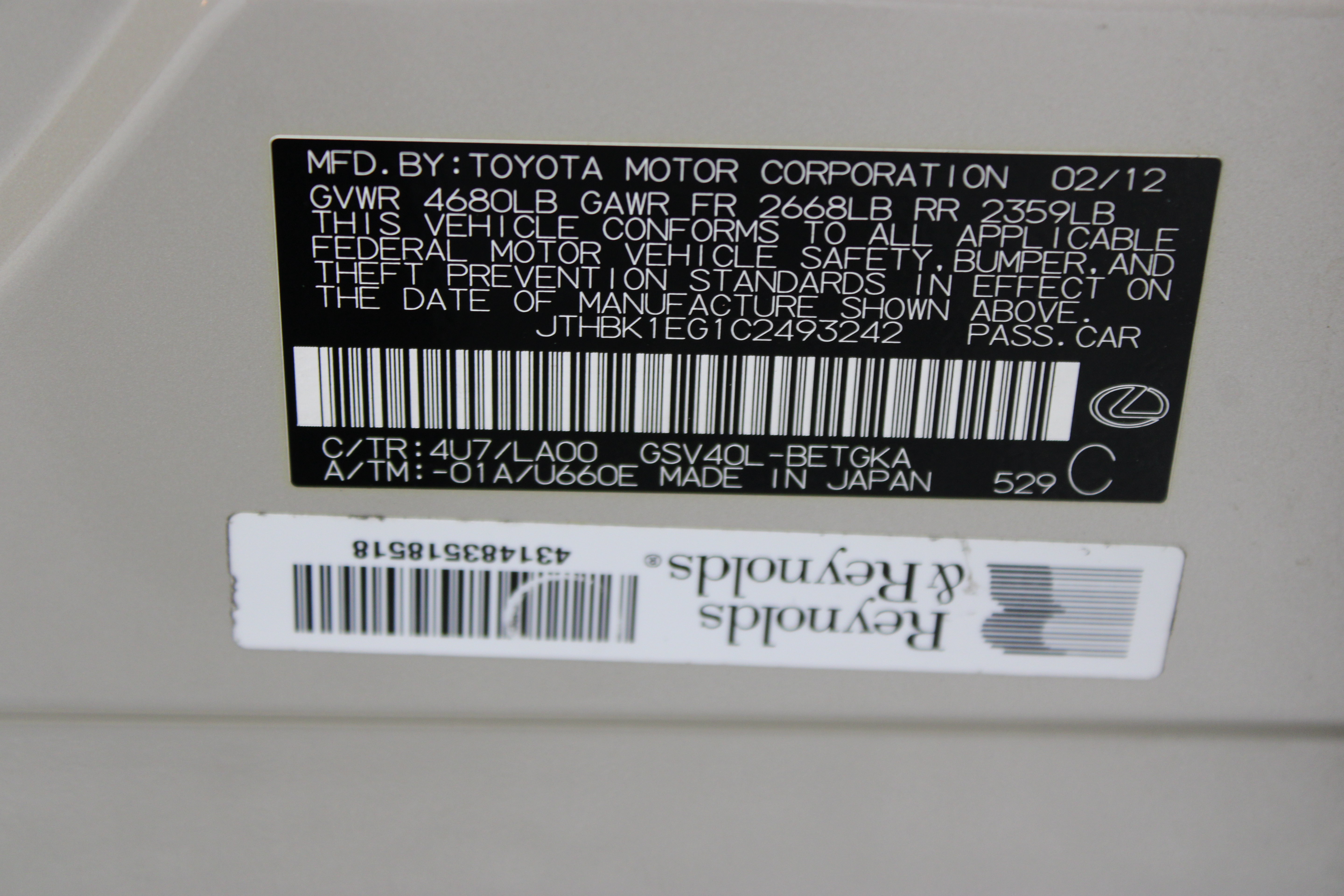 Used 2012 Lexus ES 350 FWD image 39
