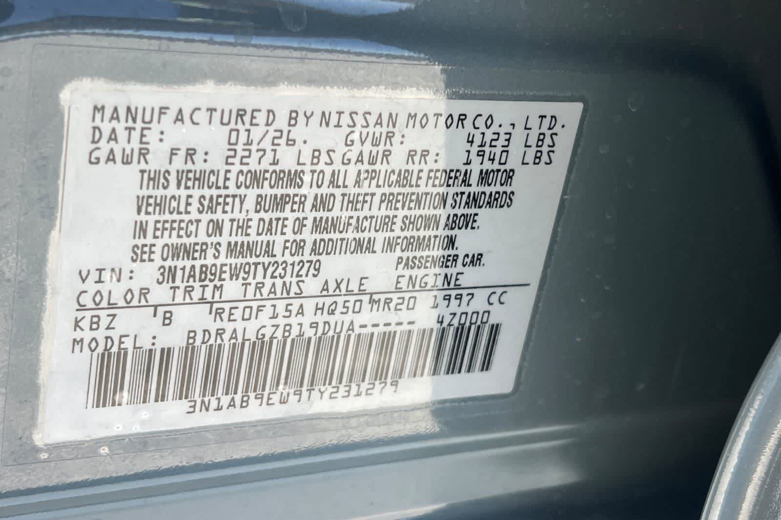 Certified 2026 Nissan Sentra SL w/ Floor Mat Package FWD image 35