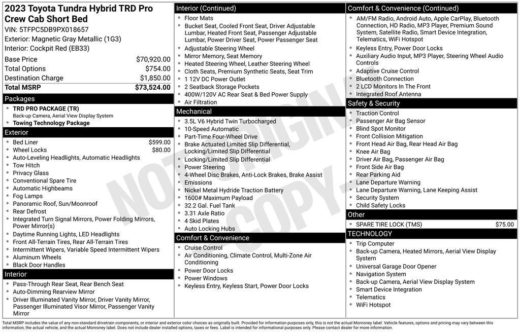 Used 2023 Toyota Tundra TRD Pro image 33