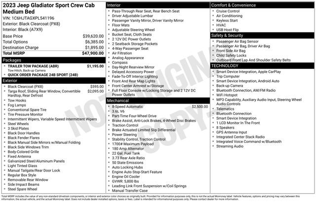 Used 2023 Jeep Gladiator Sport w/ Trailer Tow Package AWD/4WD image 5