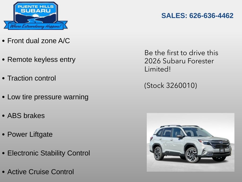 New 2026 Subaru Forester Limited AWD/4WD image 7
