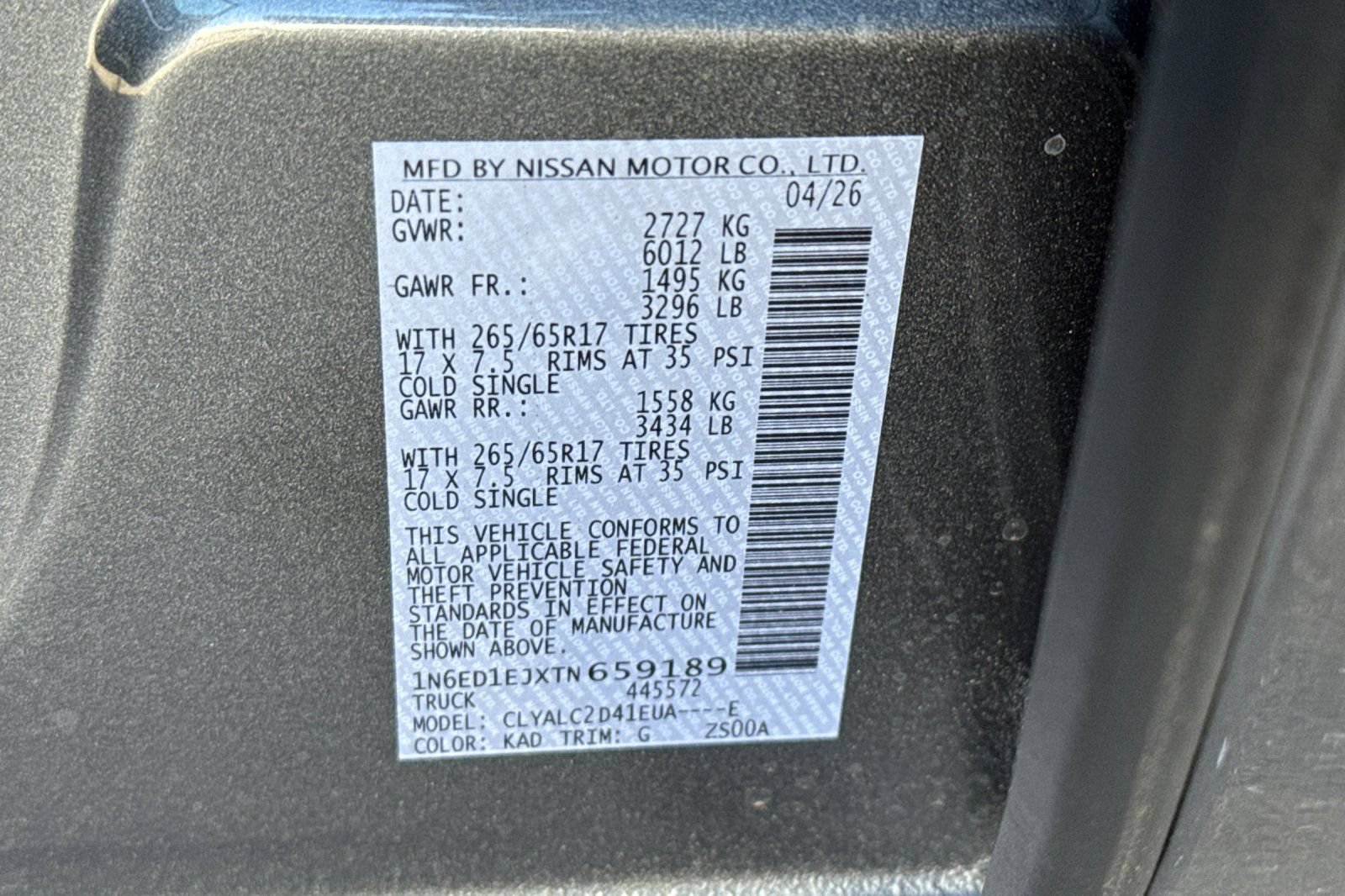 New 2026 Nissan Frontier SV w/ SV Convenience Package RWD image 22