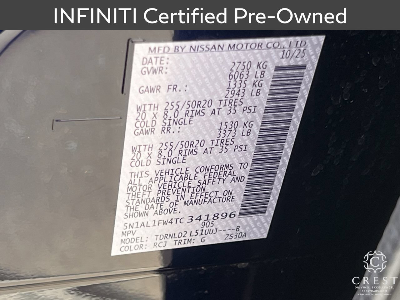 Certified 2026 INFINITI QX60 Sport AWD/4WD image 33