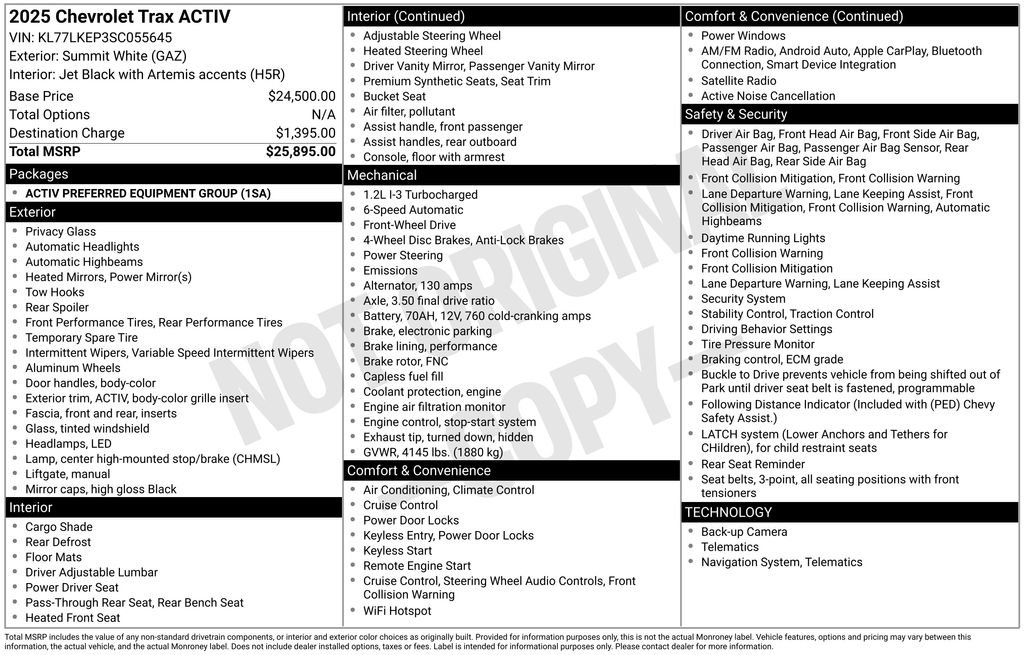 Used 2025 Chevrolet Trax ACTIV FWD image 6