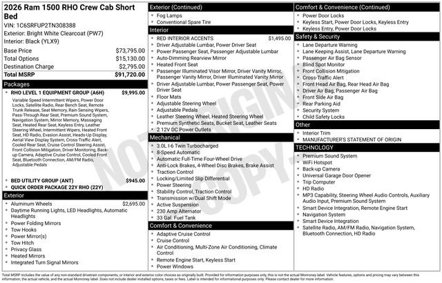 Used 2026 RAM 1500 RHO w/ RHO Level 1 Equipment Group AWD/4WD image 47