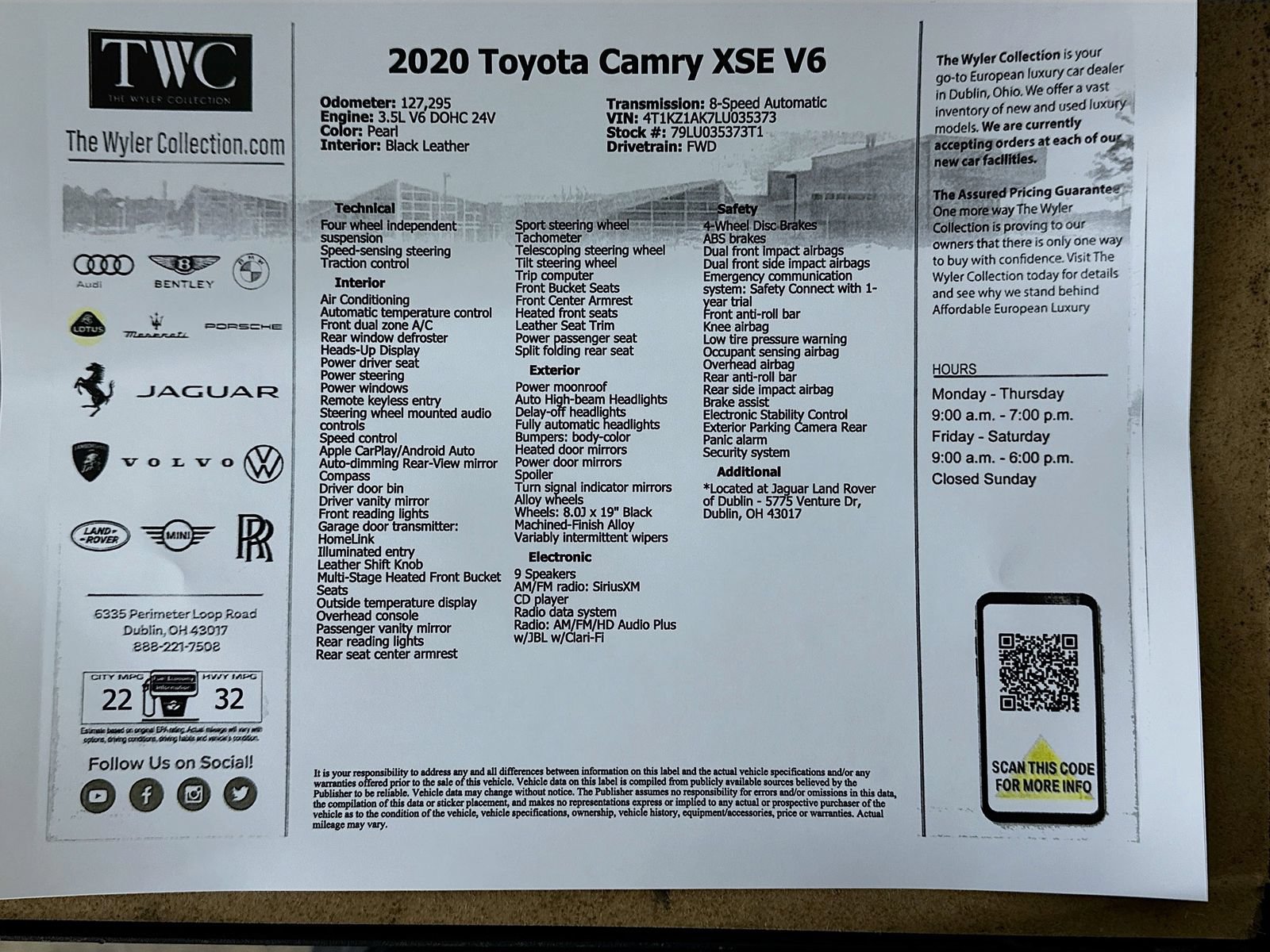 Used 2020 Toyota Camry XSE FWD image 44