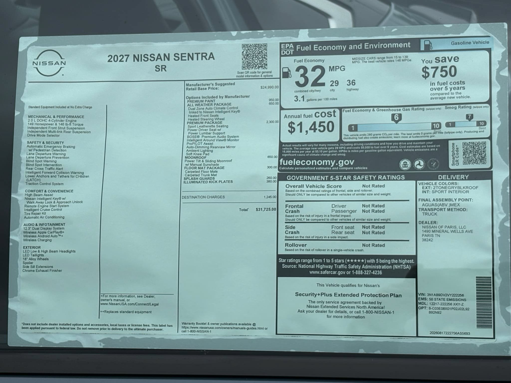 New 2027 Nissan Sentra SR w/ SR Premium Package FWD image 35