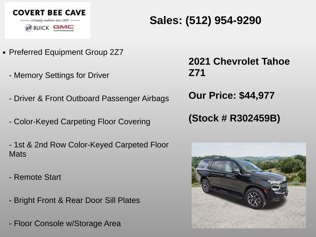 Used 2021 Chevrolet Tahoe Z71 w/ Luxury Package AWD/4WD image 6