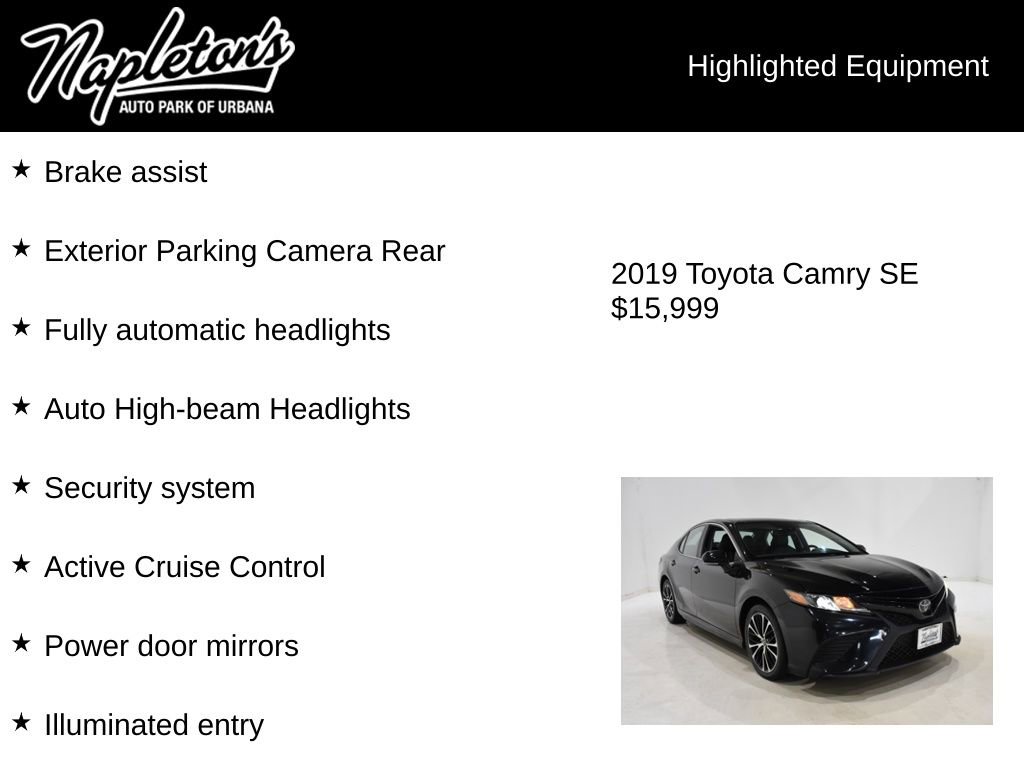 Used 2019 Toyota Camry SE w/ Audio Package image 16