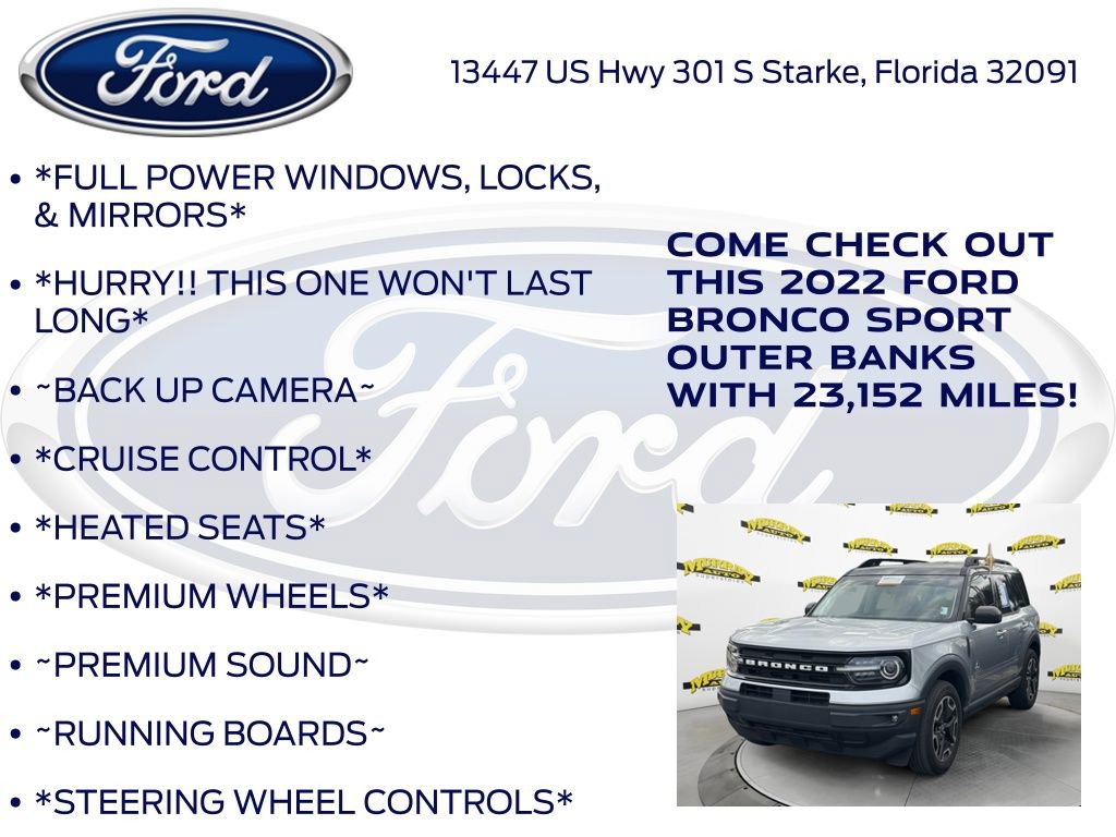 Certified 2022 Ford Bronco Sport Outer Banks image 12