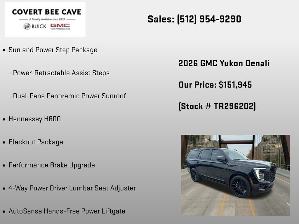 New 2026 GMC Yukon Denali w/ Sun & Power Step Package AWD/4WD image 18
