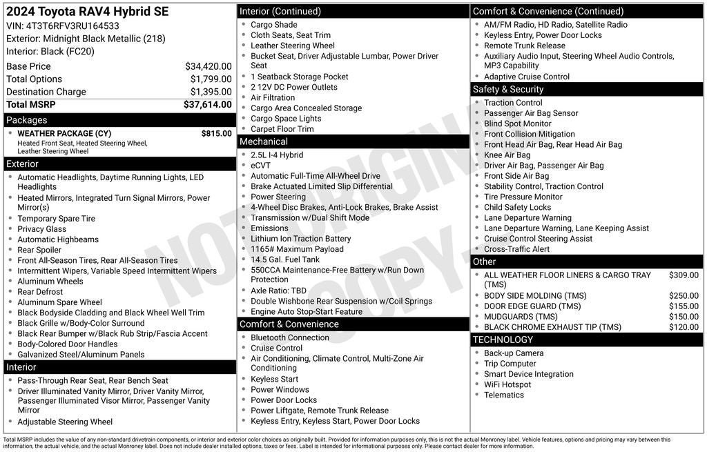 Certified 2024 Toyota RAV4 SE w/ Weather Package AWD/4WD image 5