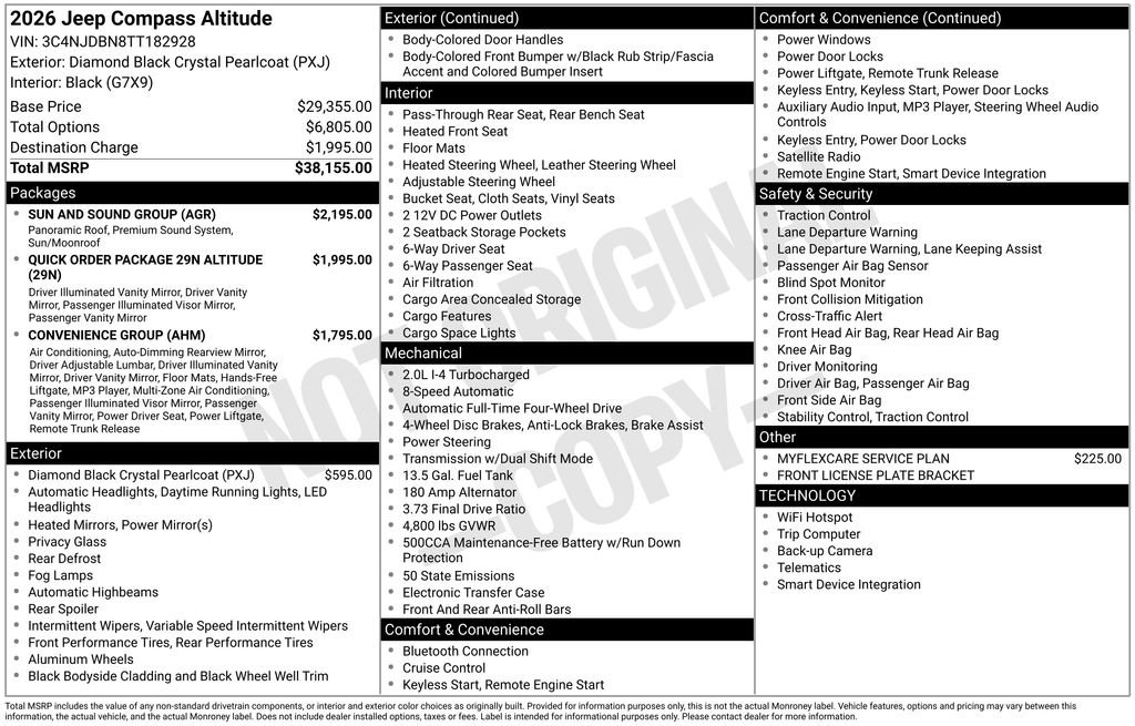 New 2026 Jeep Compass Latitude w/ Sun and Sound Group AWD/4WD image 3