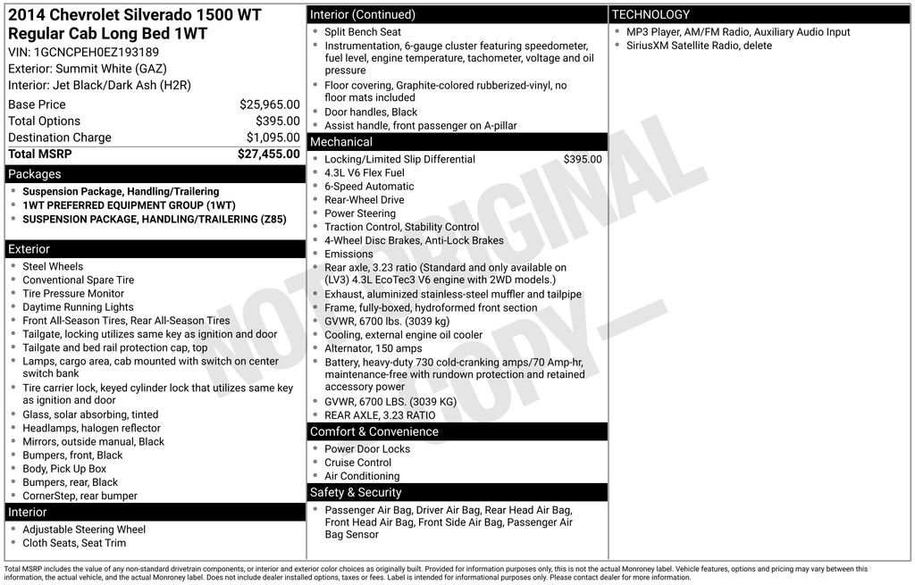 Used 2014 Chevrolet Silverado 1500 W/T RWD image 28