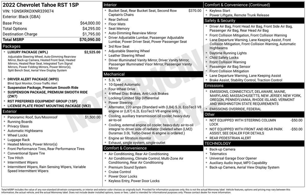 Used 2022 Chevrolet Tahoe RST w/ Luxury Package image 6