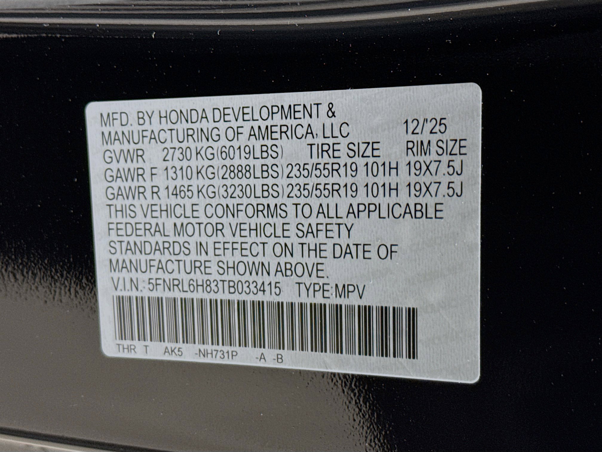 New 2026 Honda Odyssey Touring image 42