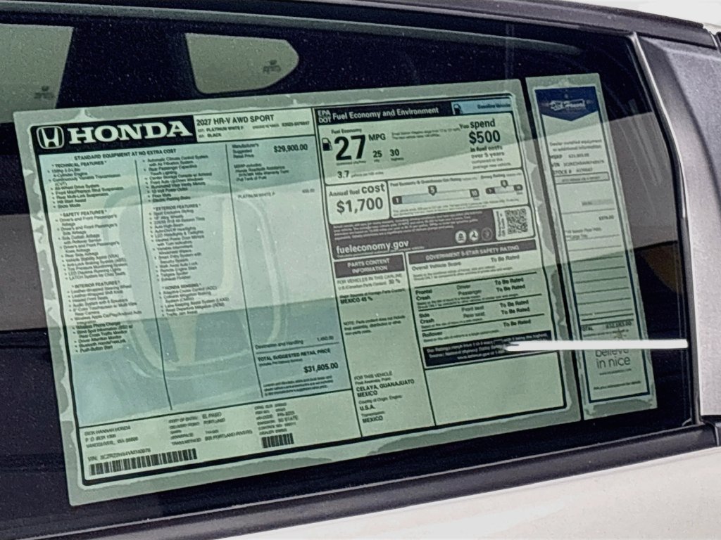 New 2027 Honda HR-V Sport image 23