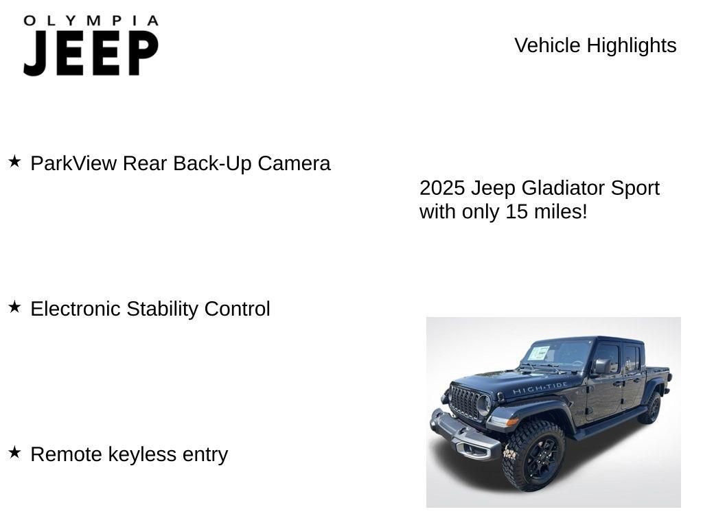 New 2025 Jeep Gladiator Sport image 7
