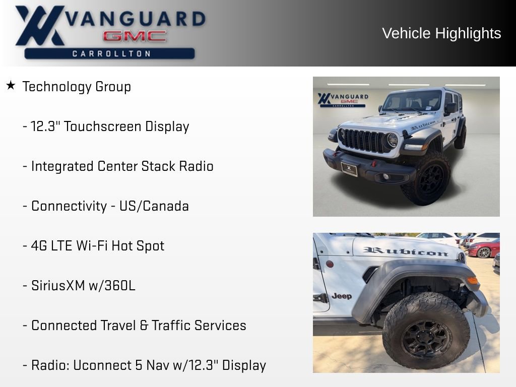 Used 2024 Jeep Wrangler Unlimited Rubicon w/ Technology Group image 16