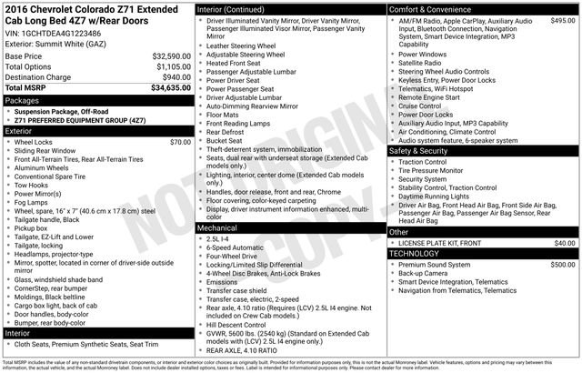 Used 2016 Chevrolet Colorado Z71 image 34