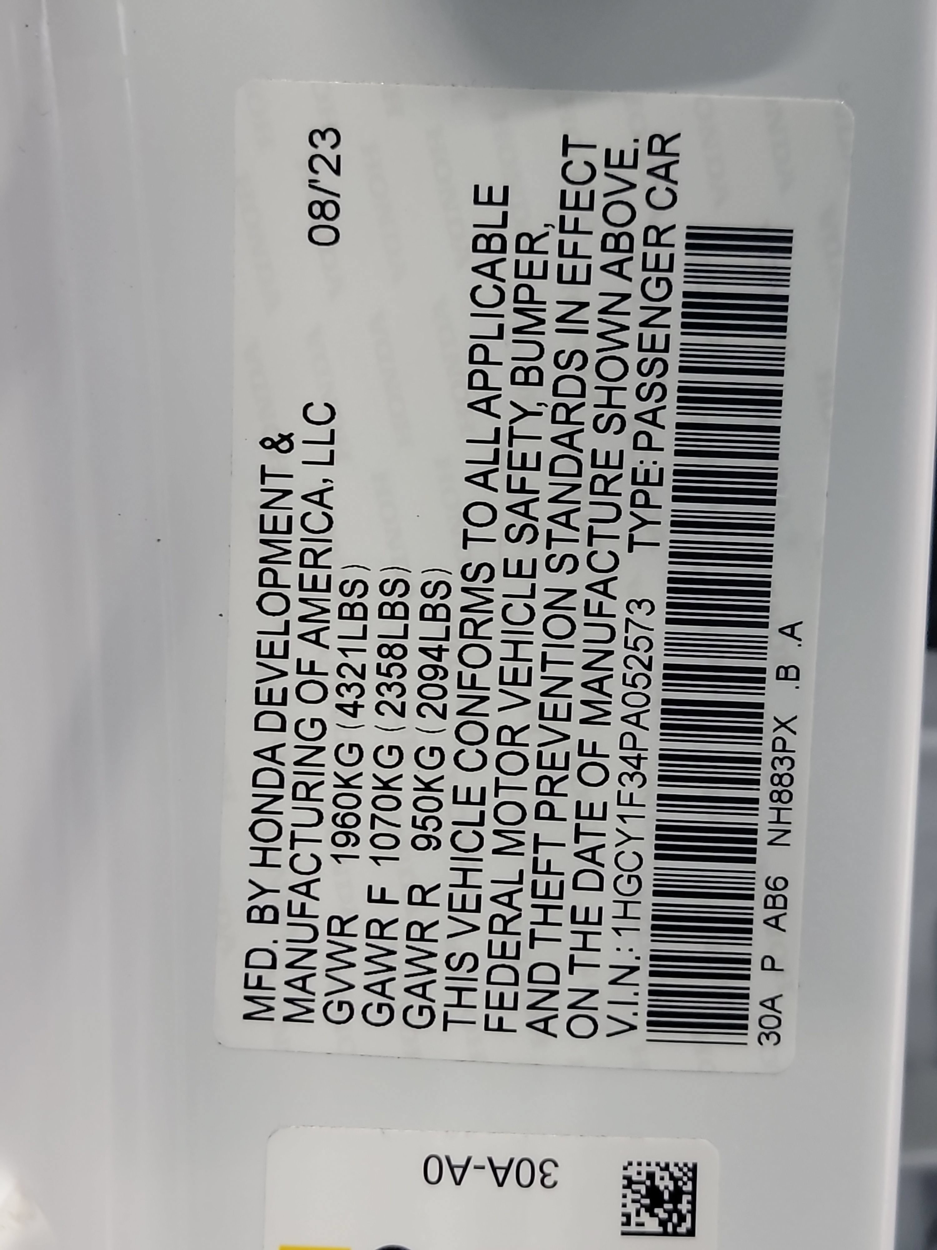 Used 2023 Honda Accord EX image 33
