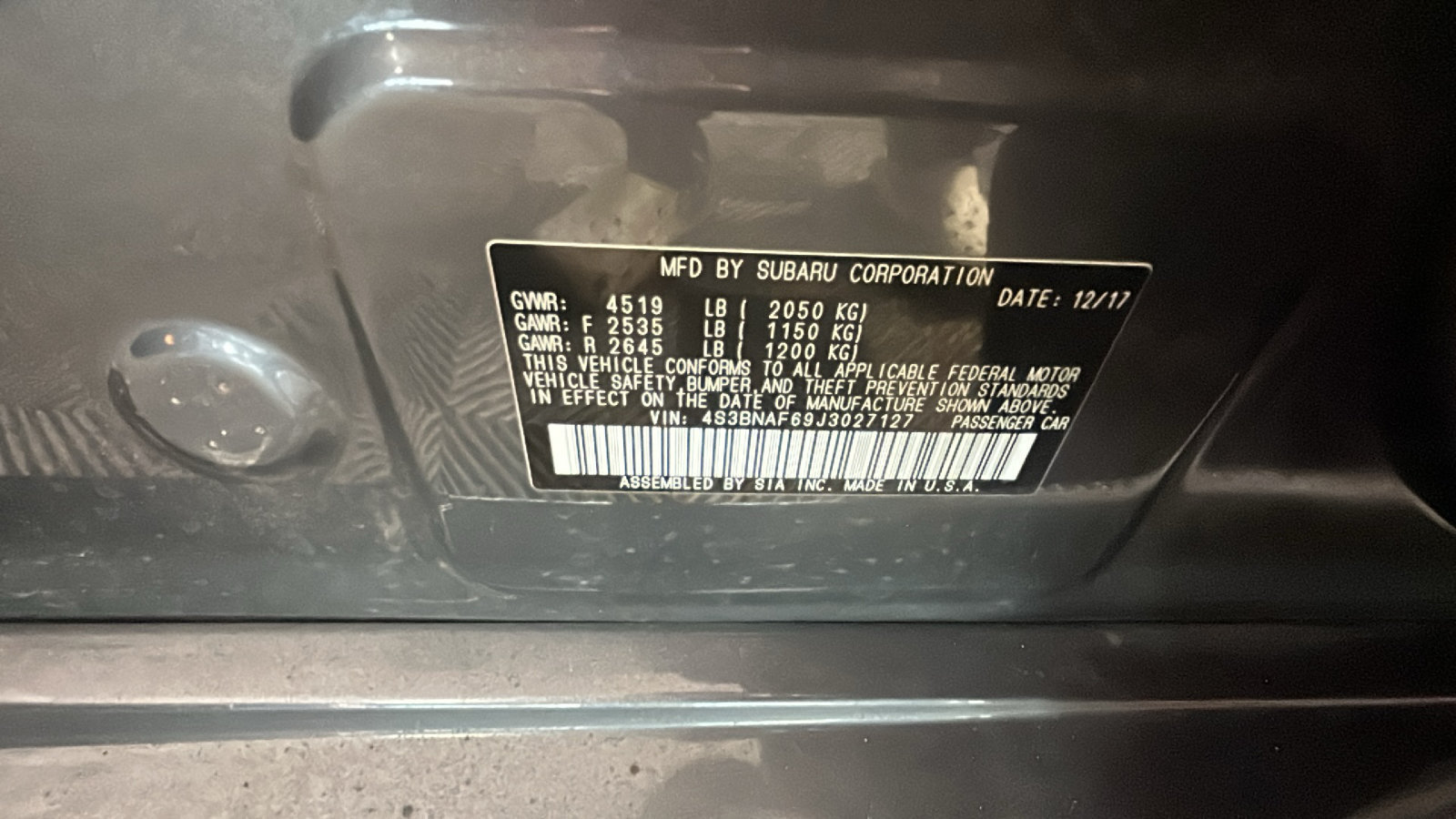 Used 2018 Subaru Legacy 2.5i Premium w/ Eyesight & BSD & Rcta & HBA AWD/4WD image 11