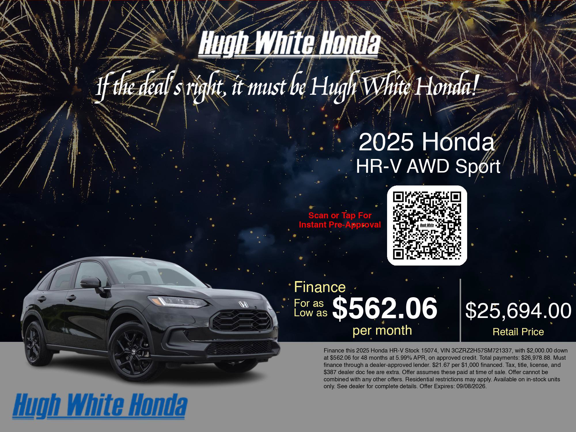 Used 2025 Honda HR-V Sport image 3