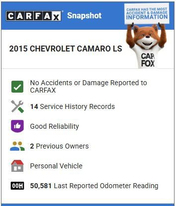 Used 2015 Chevrolet Camaro LS RWD image 2