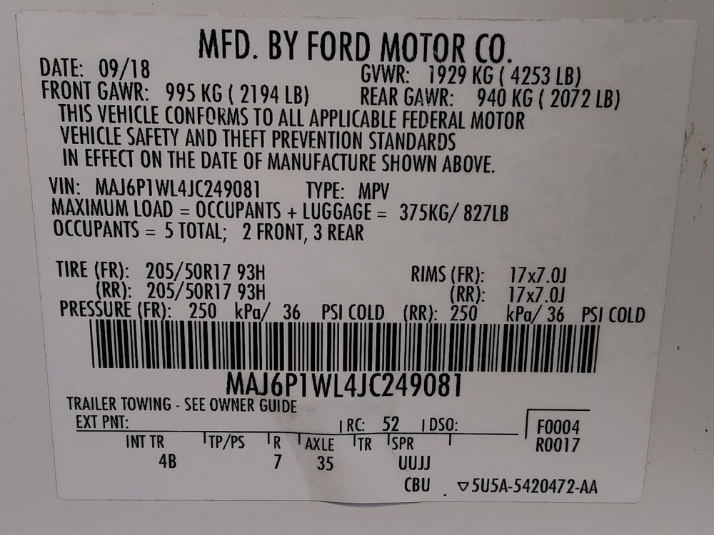 Used 2018 Ford EcoSport Titanium w/ Titanium Cold Weather Package AWD/4WD image 33