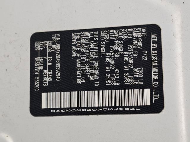 Used 2022 Nissan Armada Platinum w/ Captain's Chairs Package image 51